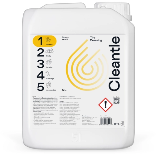 CLEANTLE TIRE DRESSING 5L hydrofobowy dressing do opon